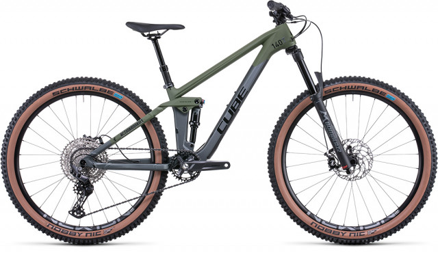 CUBE STEREO 140 HPC ROOKIE FLASHGREY 'N' OLIVE 2022