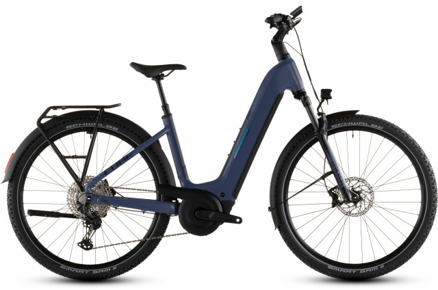 Cube Nuride Hybrid EXC 800 jeansblue´n´blue Easy Entry 2026 Kolo